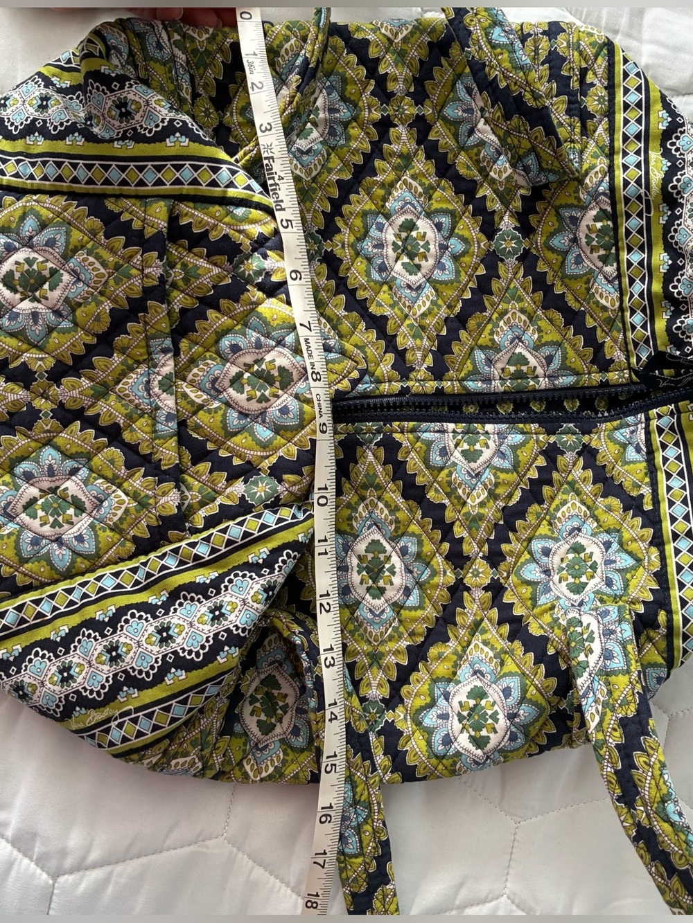 Vera Bradley Cambridge Quilted Small duffel overnight bag - Olive Green - Picture 6 of 7